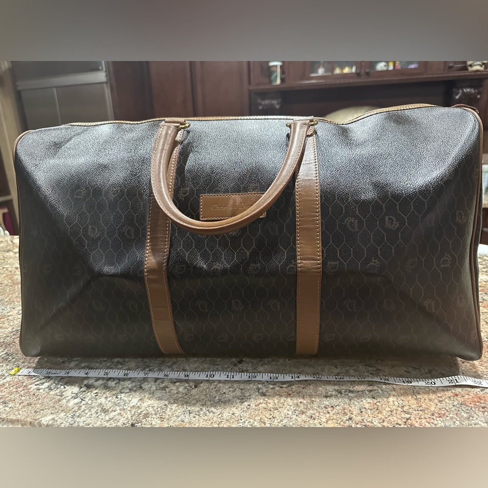 Christian Dior Extra Large Honeycomb Vintage Duffle Bag w/ Rare Lock & Key!! - Picture 10 of 13